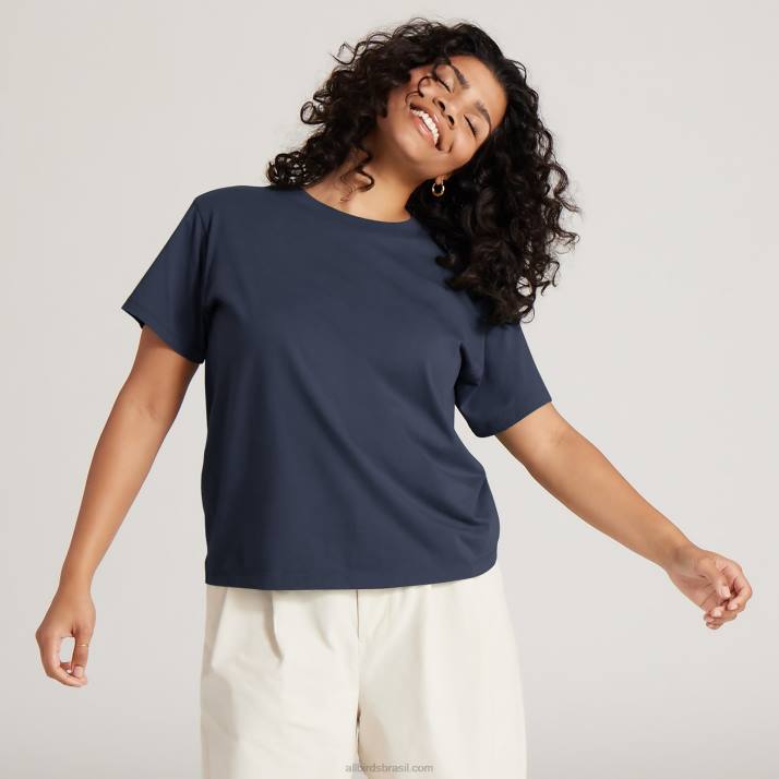 camiseta_feminina_de_algodao_allgood_884j217_indigo_nebuloso_allbirds.jpg camiseta feminina de algodão allgood 884J217 índigo nebuloso Allbirds - Image 1