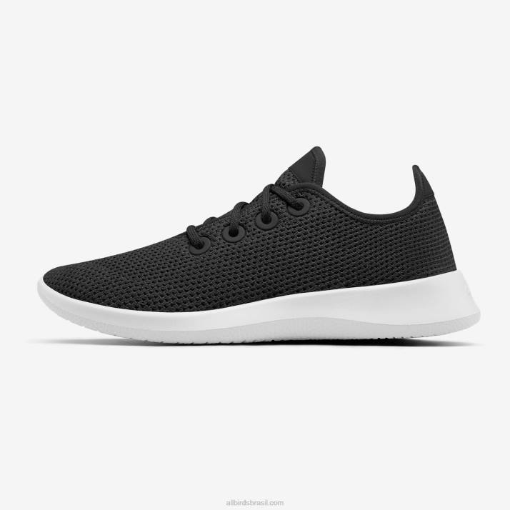 corredores de árvore masculinos 884J4 jet black (sola branca) Allbirds - Image 3