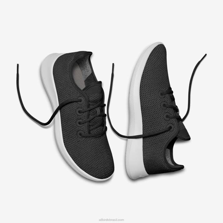 corredores de árvore masculinos 884J4 jet black (sola branca) Allbirds - Image 7