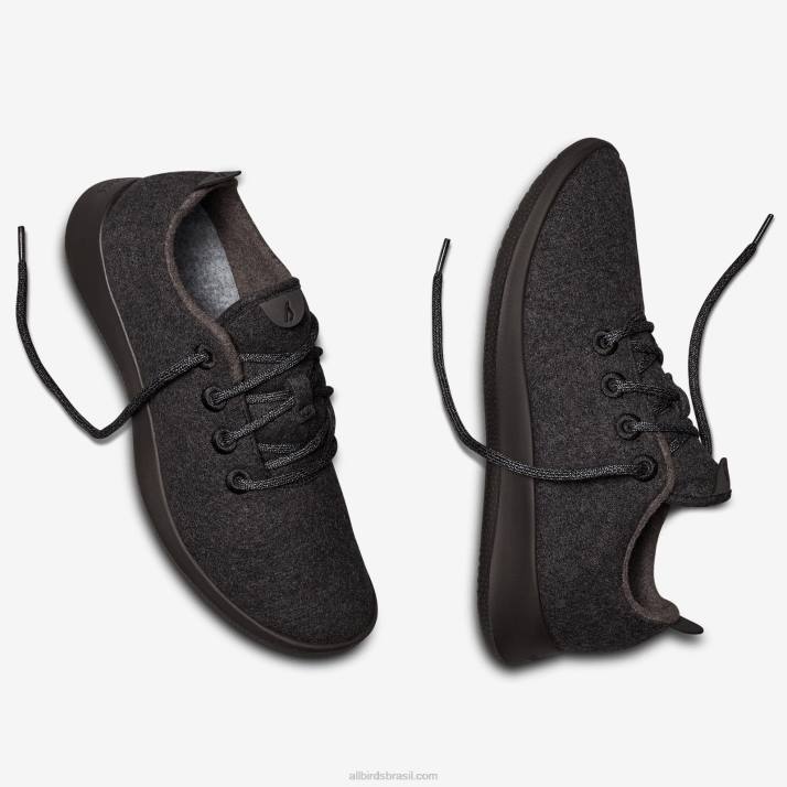 corredores de lã masculinos 884J28 preto natural Allbirds - Image 7