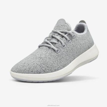 corredores de lã masculinos mizzles 884J48 cinza claro (sola branca natural) Allbirds