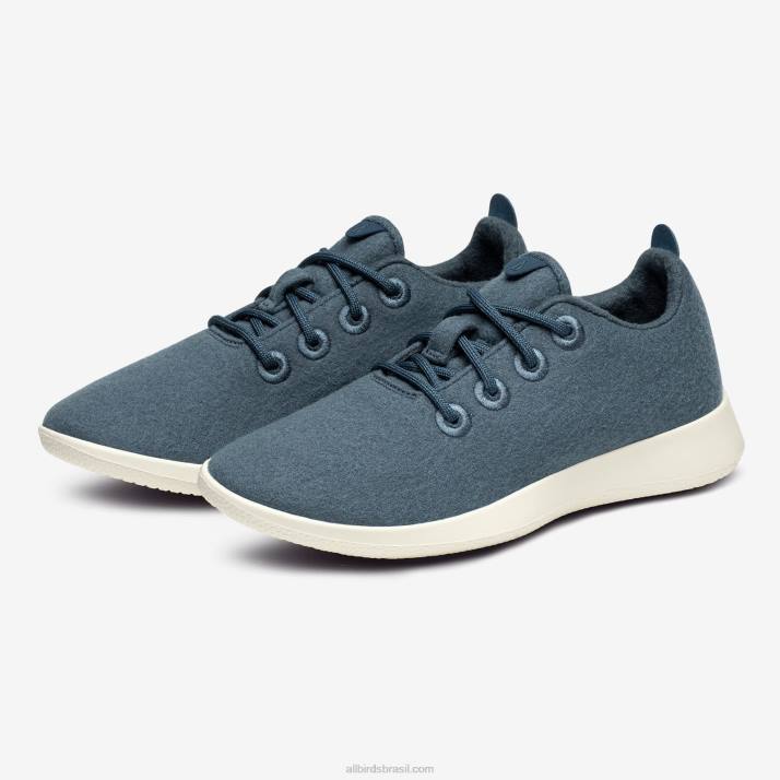corredores de lã smallbirds - crianças grandes 884J257 azul-petróleo calmo (sola branca natural) Allbirds - Image 7