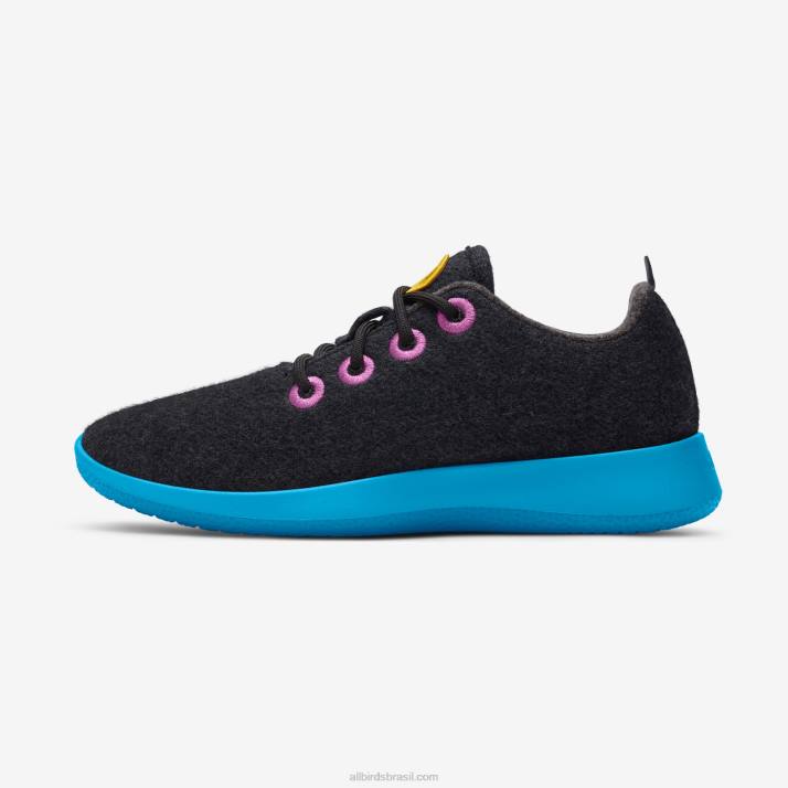 corredores de lã smallbirds - crianças grandes 884J262 preto natural (sola verde-azulado prosperar) Allbirds - Image 3