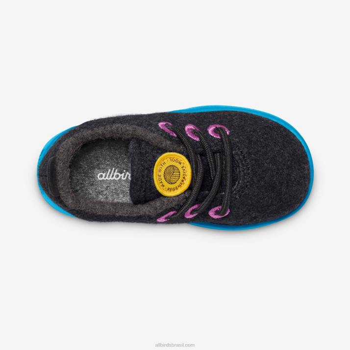 corredores de lã smallbirds - crianças pequenas 884J239 preto natural (sola verde-azulado prosperar) Allbirds - Image 5
