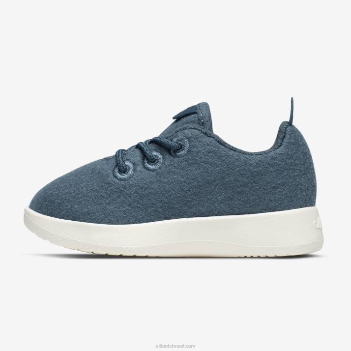 corredores de lã smallbirds - crianças pequenas 884J241 azul-petróleo calmo (sola branca natural) Allbirds - Image 3
