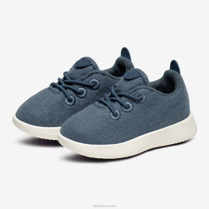 corredores de lã smallbirds - crianças pequenas 884J241 azul-petróleo calmo (sola branca natural) Allbirds - Image 7