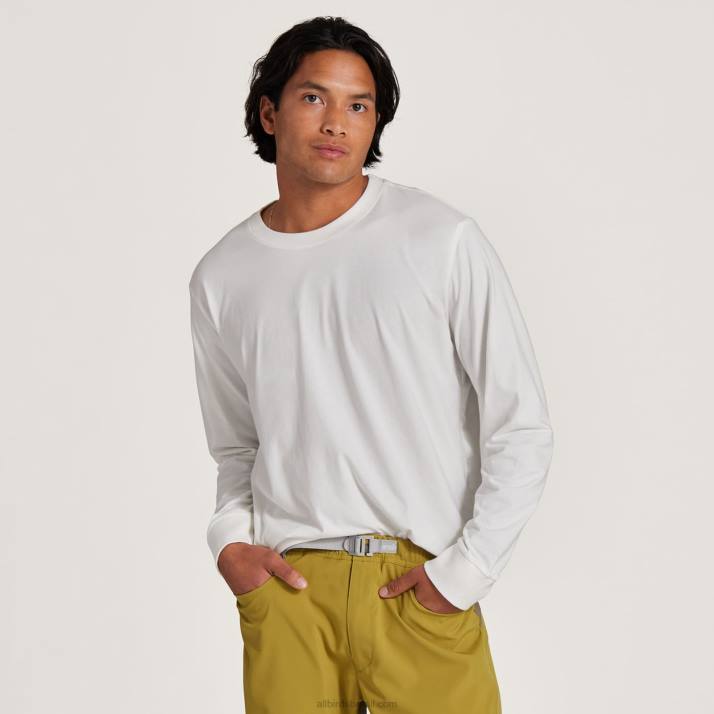 t_shirt_de_manga_comprida_de_algodao_allgood_para_homem_884j137_nevasca_allbirds.jpg t-shirt de manga comprida de algodão allgood para homem 884J137 nevasca Allbirds - Image 1