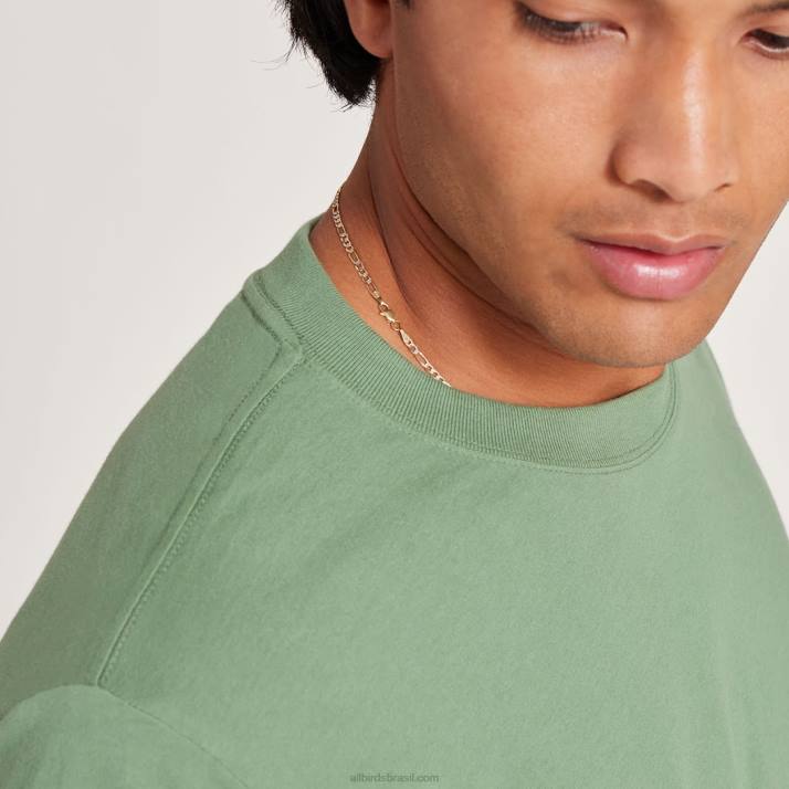 t-shirt de manga comprida de algodão allgood para homem 884J138 carga nebulosa Allbirds - Image 3