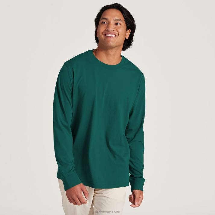 t_shirt_de_manga_comprida_de_algodao_allgood_para_homem_884j140_esmeralda_profunda_allbirds.jpg t-shirt de manga comprida de algodão allgood para homem 884J140 esmeralda profunda Allbirds - Image 1