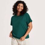 camiseta feminina de algodão allgood 884J218 esmeralda profunda Allbirds - Image 2