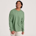 t-shirt de manga comprida de algodão allgood para homem 884J138 carga nebulosa Allbirds