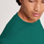 t-shirt de manga comprida de algodão allgood para homem 884J140 esmeralda profunda Allbirds - Image 3